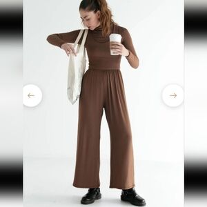 Imbodhi Hana Jumpsuit Ribbed Toffee S